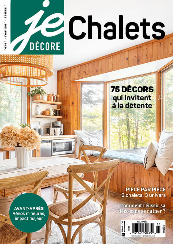 Décorer en un clic! ClickDeco mentionner dans le magazine: Je Décore - Chalets | Nous sommes ravis de partager une nouvelle excitante avec vous ! ClickDeco, la force motrice derrière de la découverte de Click'n Tile au Canada.